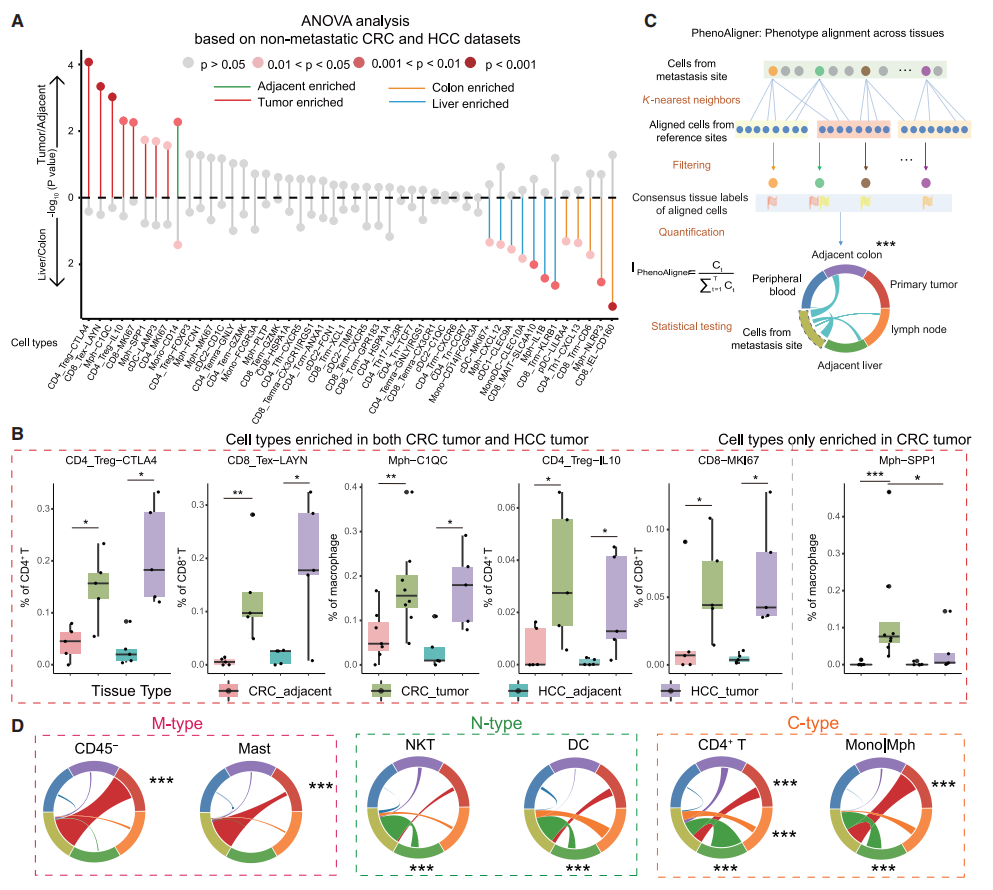 圖2?使用表型比對分析癌細(xì)胞和宿主器官對TME的影響